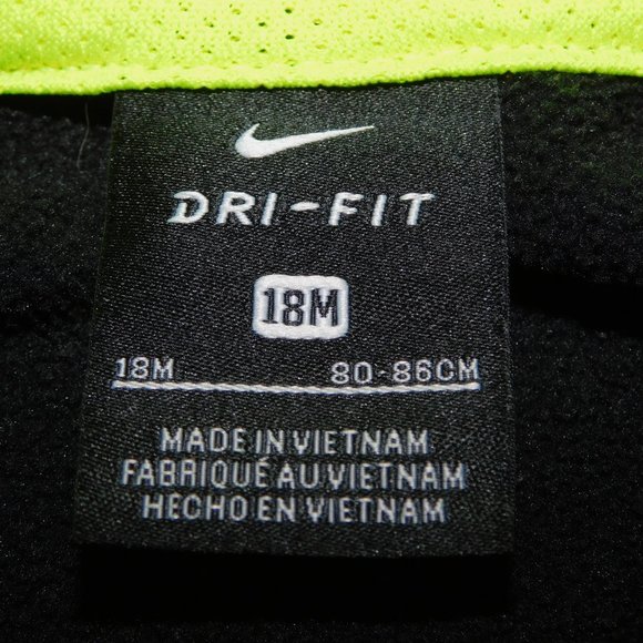 Nike Black White Yellow Hooded Full Zip Track Jacket 18 months - Picture 4 of 7